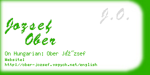 jozsef ober business card